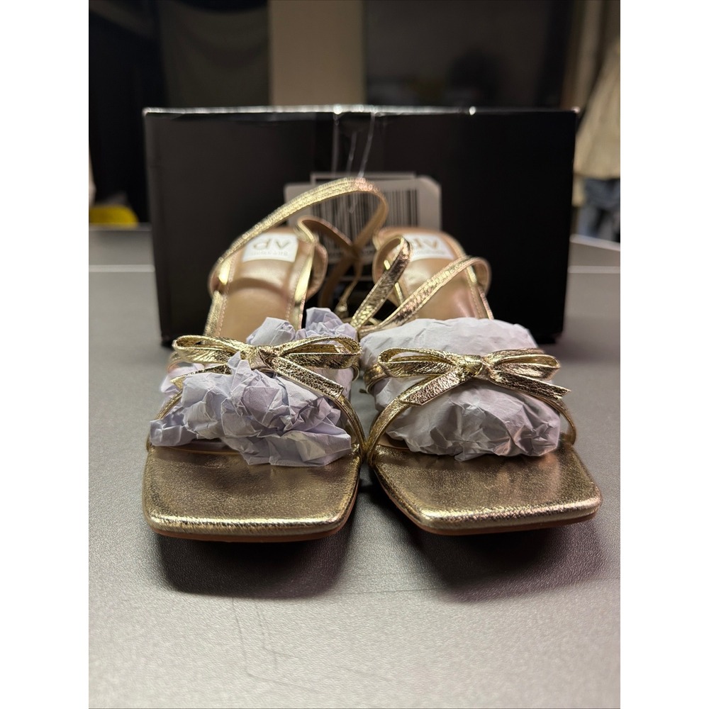 Dolce Vita Zidane Gold Bow Ankle-Strap Dress Sandals Women's Size 7.5 NWB - Picture 3 of 9